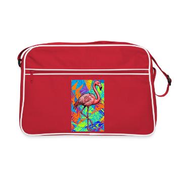 Flamant - Sac Retro - rouge/blanc - Devant