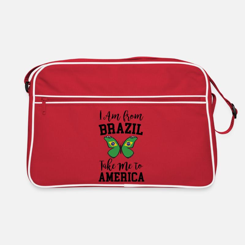 Papillon du drapeau du Brésil Sac Retro