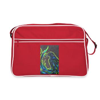 Phoenix in neon plumage - Retro Bag - red/white - Front