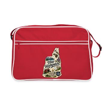 Autocollant de la fierté vintage de l’État du New Hampshire - Sac Retro - rouge/blanc - Devant