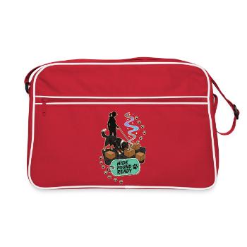 HIDE FOUND READY Dog - Retro Bag - red/white - Front