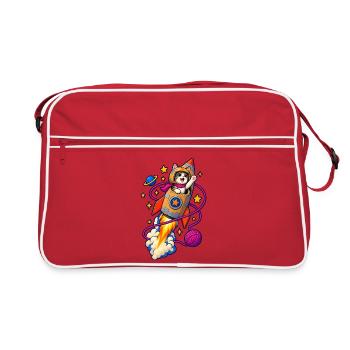 Karton-Orbit - Retro Tasche - Rot/Weiß - Vorne