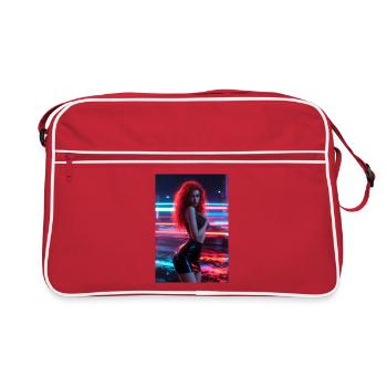 Femme rouge néon dans Luster - Sac Retro - rouge/blanc - Devant