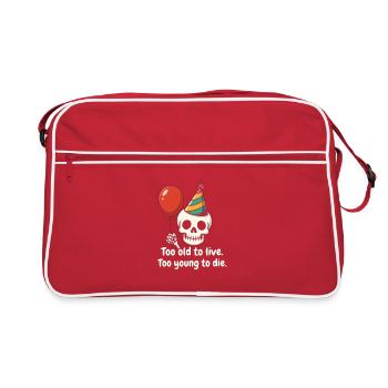 Schädel mit Partyhut Ballon - Sac Retro - rouge/blanc - Devant