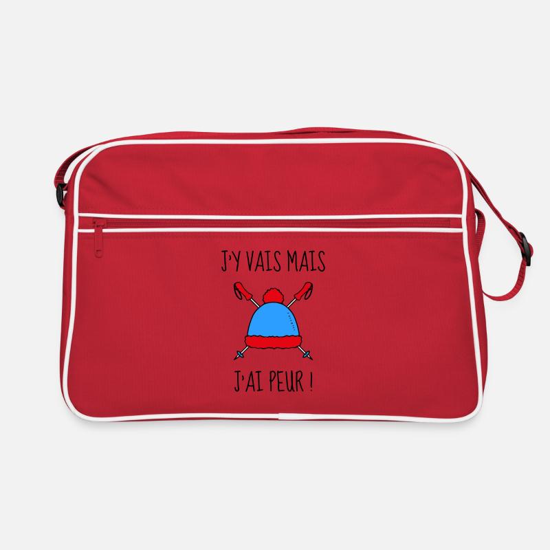 J'y vais mais j'ai peur ! Les Bronzés font du ski - Sac Retro - rouge/blanc