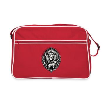 Vêtements Chrétiens Lion et Agneau - Sac Retro - rouge/blanc - Devant