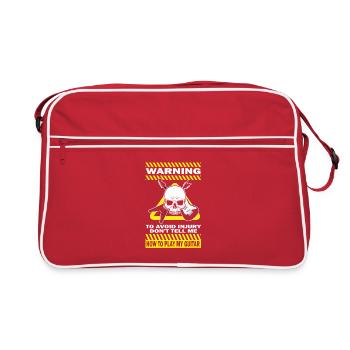 Attention : Jouer correctement de ma guitare - Sac Retro - rouge/blanc - Devant