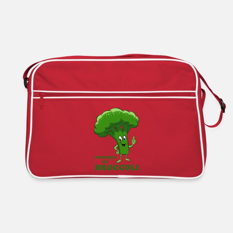 Powered by Broccoli - Gemüse, vegetarisch, vegan Retro Tasche