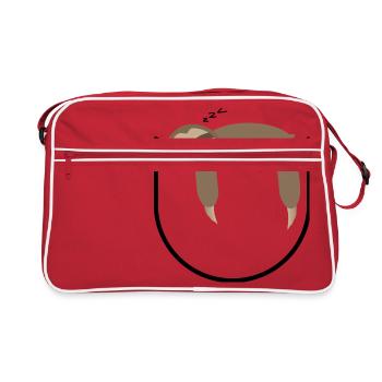 Pocket sloth - Retro Bag - red/white - Front