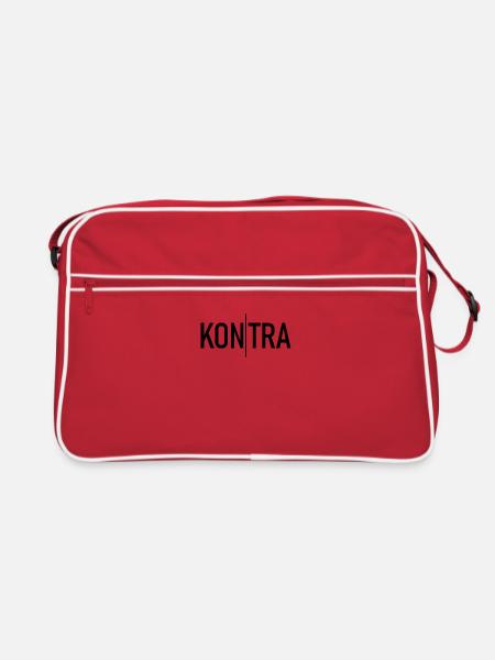 Kontra - Retro Tasche - Rot/Weiß - Vorne