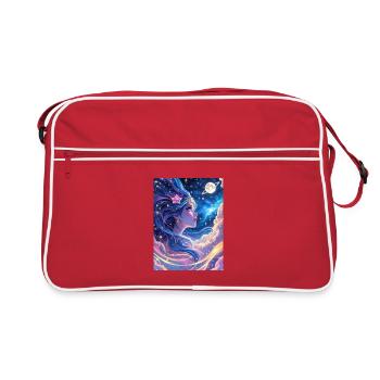 Girl in Galaxy - Retro Bag - red/white - Front