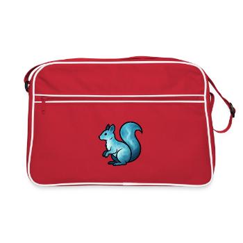 Seelentier und Wächterwesen: Eichhörnchen - Retro Tasche - Rot/Weiß - Vorne