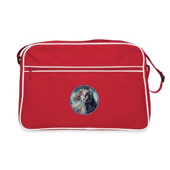 Moonlit Night Elf Love in the Star Forest - Retro Bag - red/white - Front