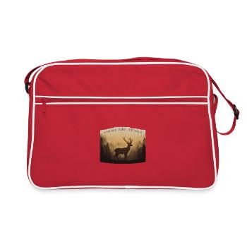 Né pour errer - Sac Retro - rouge/blanc - Devant