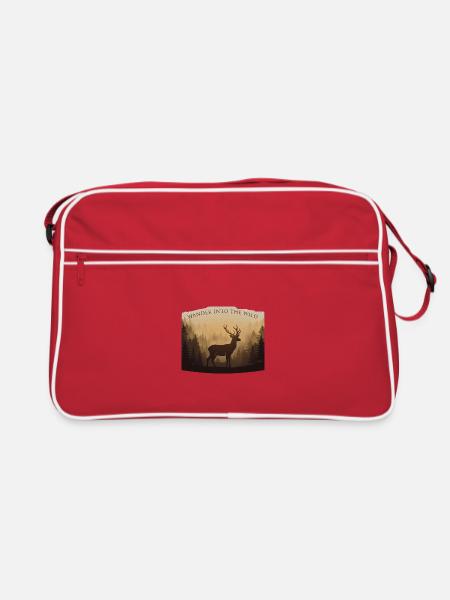 Né pour errer - Sac Retro - rouge/blanc - Devant