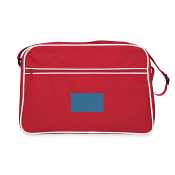 Cherry - rectangle blue - Retro Tasche - Rot/Weiß - Vorne
