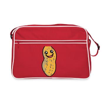 peanut nut friendly sympathetic nice emotion - Retro Bag - red/white - Front