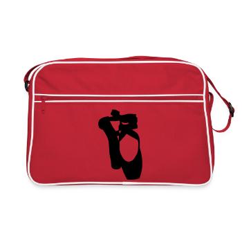 Ballet schuhe - Retro Tasche - Rot/Weiß - Vorne