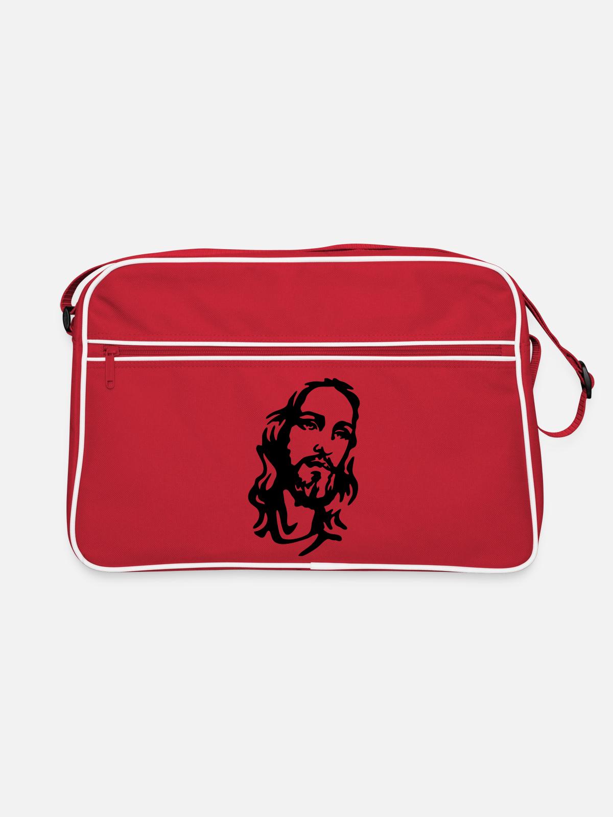 Christus - Retro Tasche - Rot/Weiß - Vorne