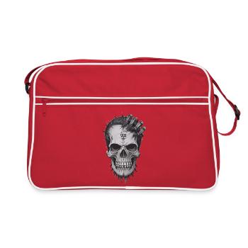 Cool Skull - Retro Tasche - Rot/Weiß - Vorne