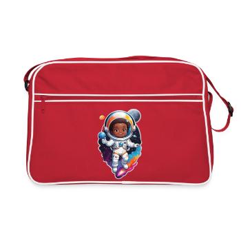 Conception de dessin animé d’enfant astronaute mignon - Sac Retro - rouge/blanc - Devant