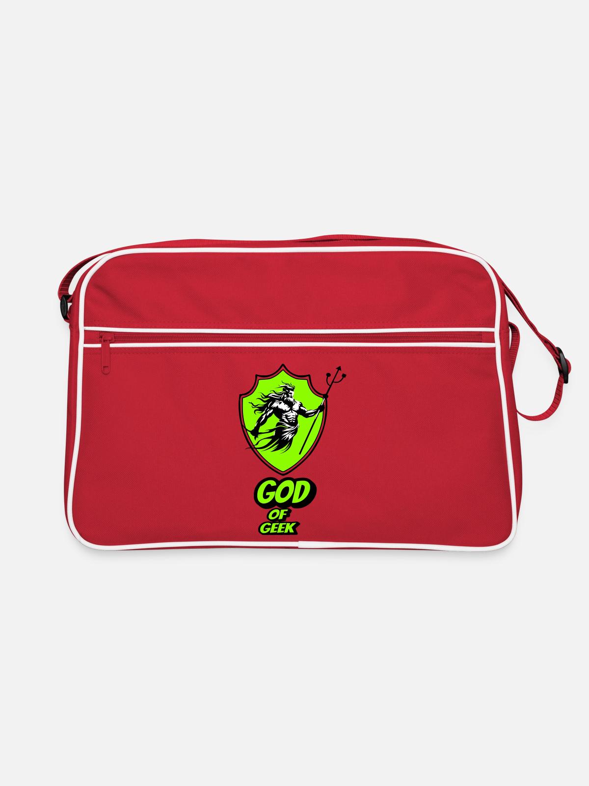 God of geek - Retro Bag - red/white - Front