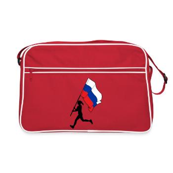 Drapeau Russie femme course - Sac Retro - rouge/blanc - Devant