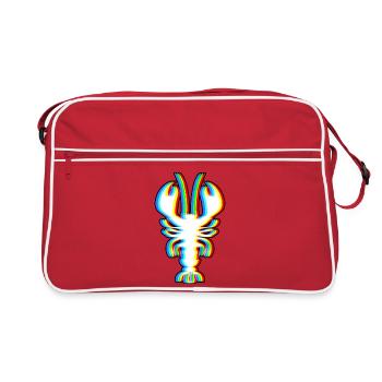Elektronische Tanzmusik LOBSTER - Retro Tasche - Rot/Weiß - Vorne