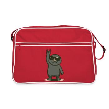 Metal Mole Baby – Cool and Loud - Retro Bag - red/white - Front