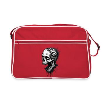Crâne de zombie - Sac Retro - rouge/blanc - Devant