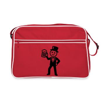 Marié Enterrement de vie de garçon Stick Figure - Sac Retro - rouge/blanc - Devant