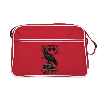 Chronic Illness Dark Humor Raven Tee - Retro Bag - red/white - Front