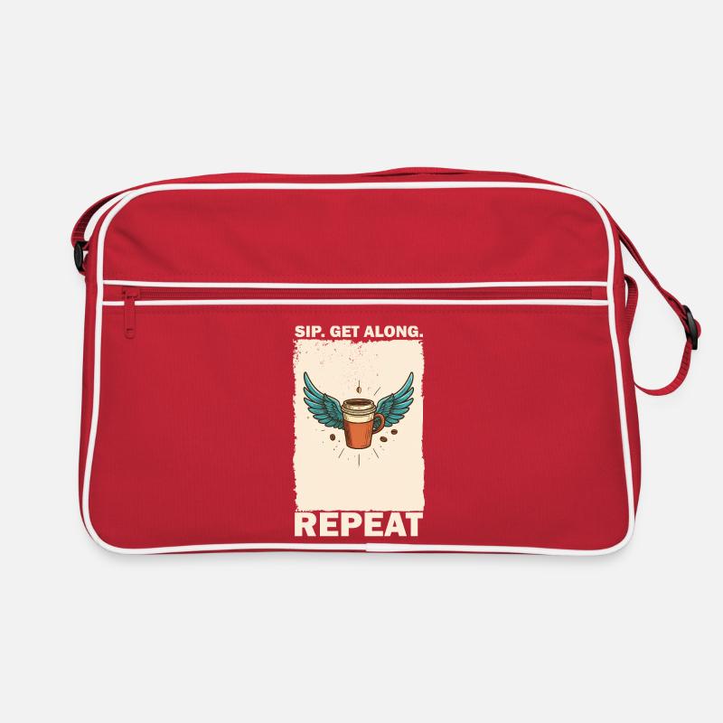 Coffee mug with wings and saying Retro Bag