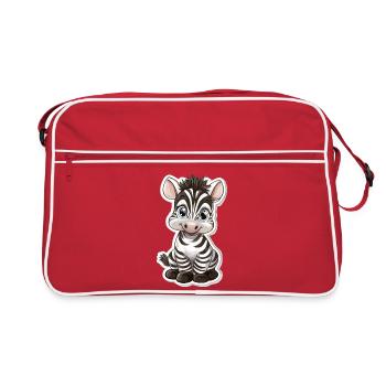 Zebra - Retro Bag - red/white - Front