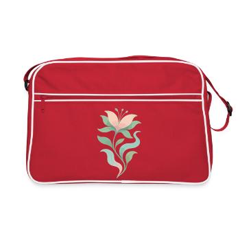 Pastel Bloom Botanical Flow - Retro Bag - red/white - Front