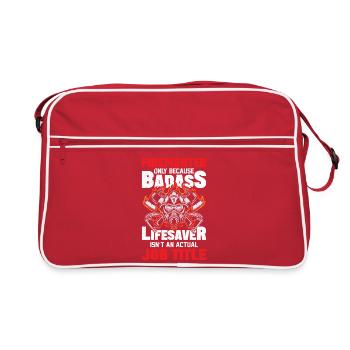 Feuerwehrmann - Retro Tasche - Rot/Weiß - Vorne