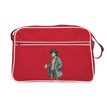 Rebelle manga masquée en trench-coat - Sac Retro - rouge/blanc - Devant