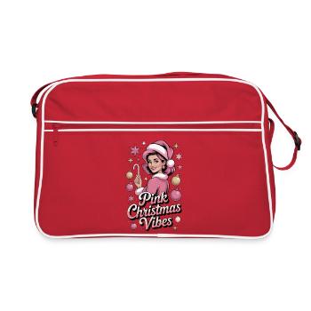 Chemise rose Noël Vibes Mère Noël - Sac Retro - rouge/blanc - Devant