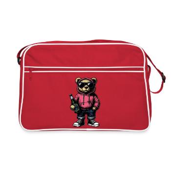 Ours Cool - Sac Retro - rouge/blanc - Devant