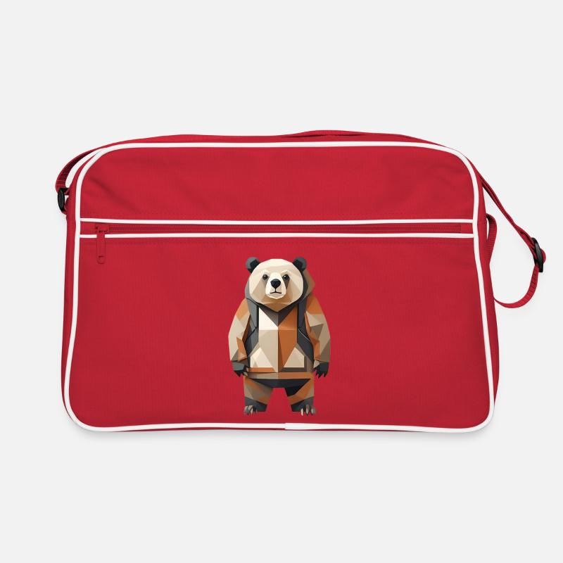 Polypanda Panda Low-Poly Retro Tasche