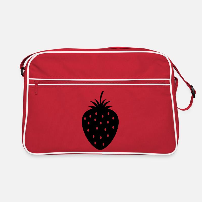 Erdbeere Retro Tasche