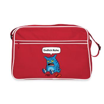 Peace at last. Separation, heartache? Zooki Monster - Retro Bag - red/white - Front