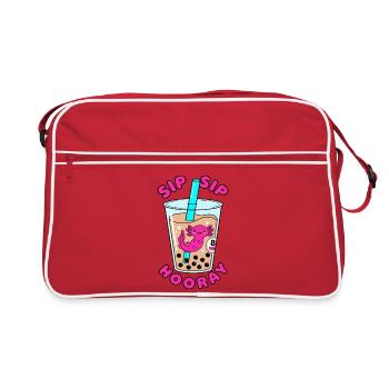 Sip Sip Hooray 8th Birthday Axolotl Bubble Tea - Retro Bag - red/white - Front