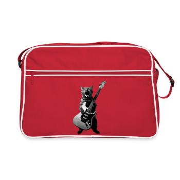 Rock Cat - Musique de guitare électrique - Sac Retro - rouge/blanc - Devant