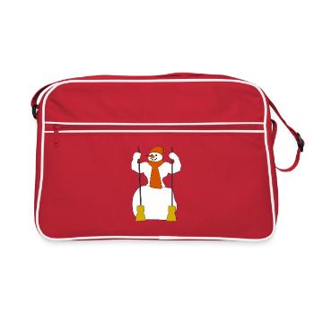 Figure de neige hivernale - Sac Retro - rouge/blanc - Devant