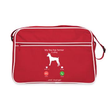 Papa Parkour Drôle drôle de Papa Rétro Libre de Course Art - Sac Retro - rouge/blanc - Devant