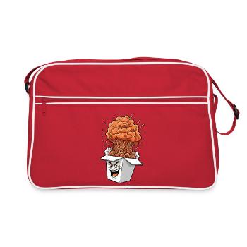 Nudelbox Explosion Cartoon - Retro Tasche - Rot/Weiß - Vorne
