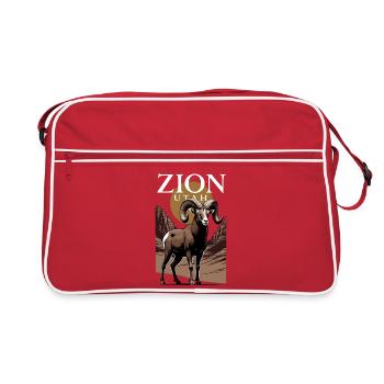 Zion Utah Sunset - Retro Bag - red/white - Front