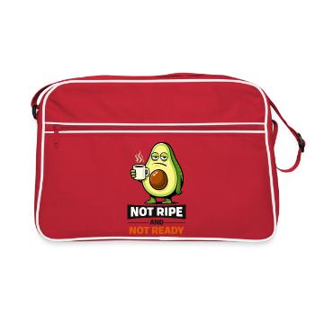 Mème de l’avocat : pas mûr pas prêt - Sac Retro - rouge/blanc - Devant
