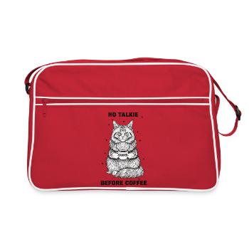 Pas de conversation devant un chat amateur de café - Sac Retro - rouge/blanc - Devant